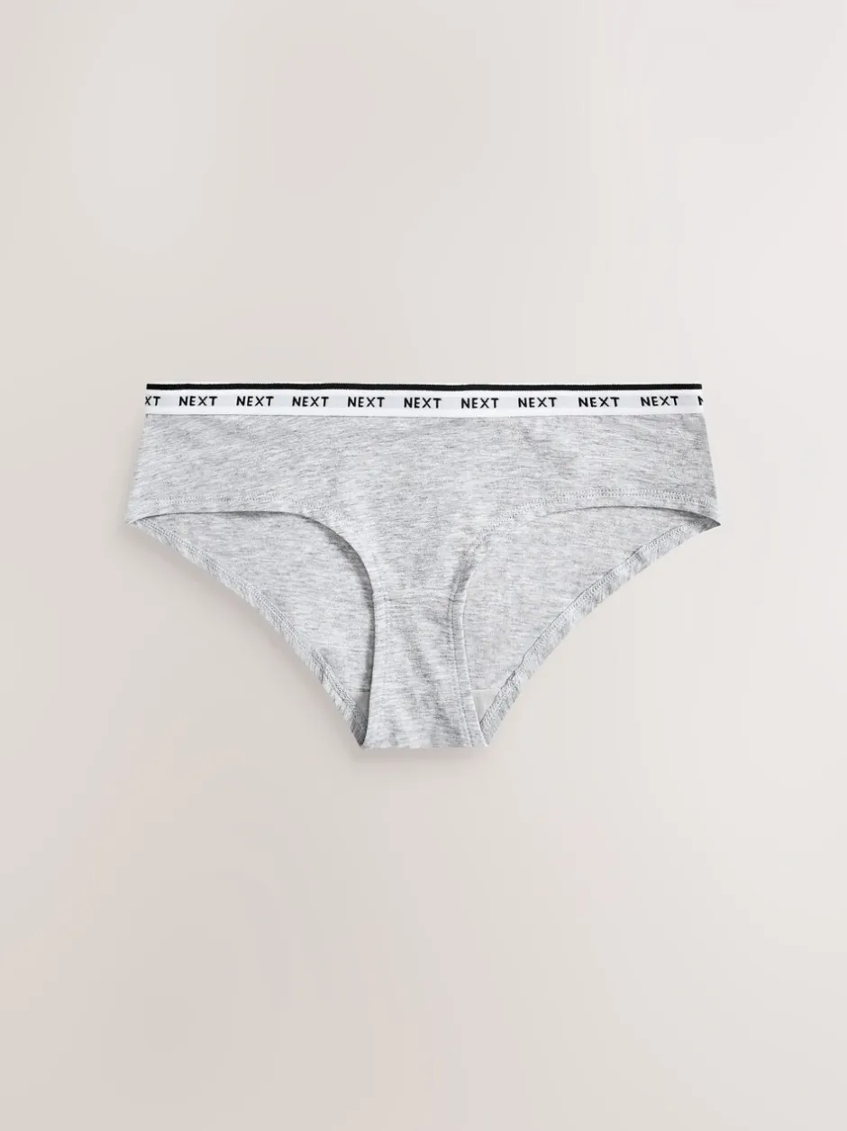 Onderbroeken*Next - 7 Katoenen slipjes met logotailleband Zwart/wit
