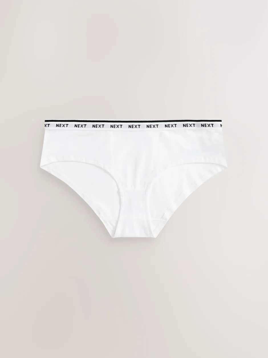 Onderbroeken*Next - 7 Katoenen slipjes met logotailleband Zwart/wit