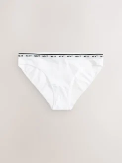 Onderbroeken*Next - 7 Katoenen slipjes met logotailleband Zwart/wit