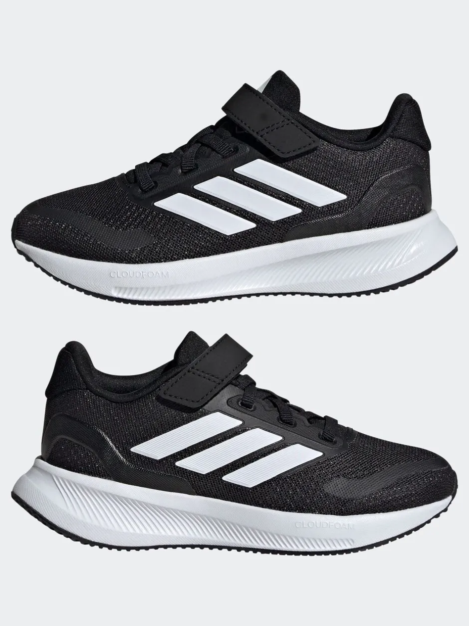 Sneakers|Sneakers|adidas Zwart/wit - Runfalcon 5 kindersneakers met elastische veters