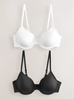 Beha's|Next Zwart/wit - A-E Afvlakkende Ultimate Comfort Beha's 2 Verpakking