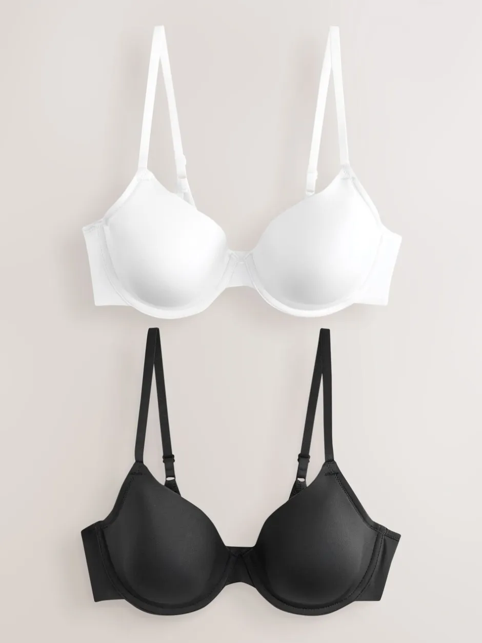 Beha's|Next Zwart/wit - A-E Afvlakkende Ultimate Comfort Beha's 2 Verpakking