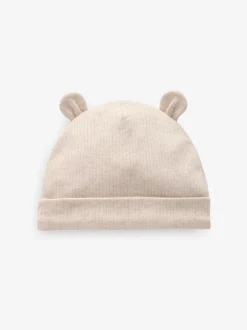 Mutsjes En Antikrabwantjes|Mutsen, Handschoenen En Sjaals|Next - Bear Ear Muts Baby Hoeden 3 Pack (0-18mnd) Zwart/wit