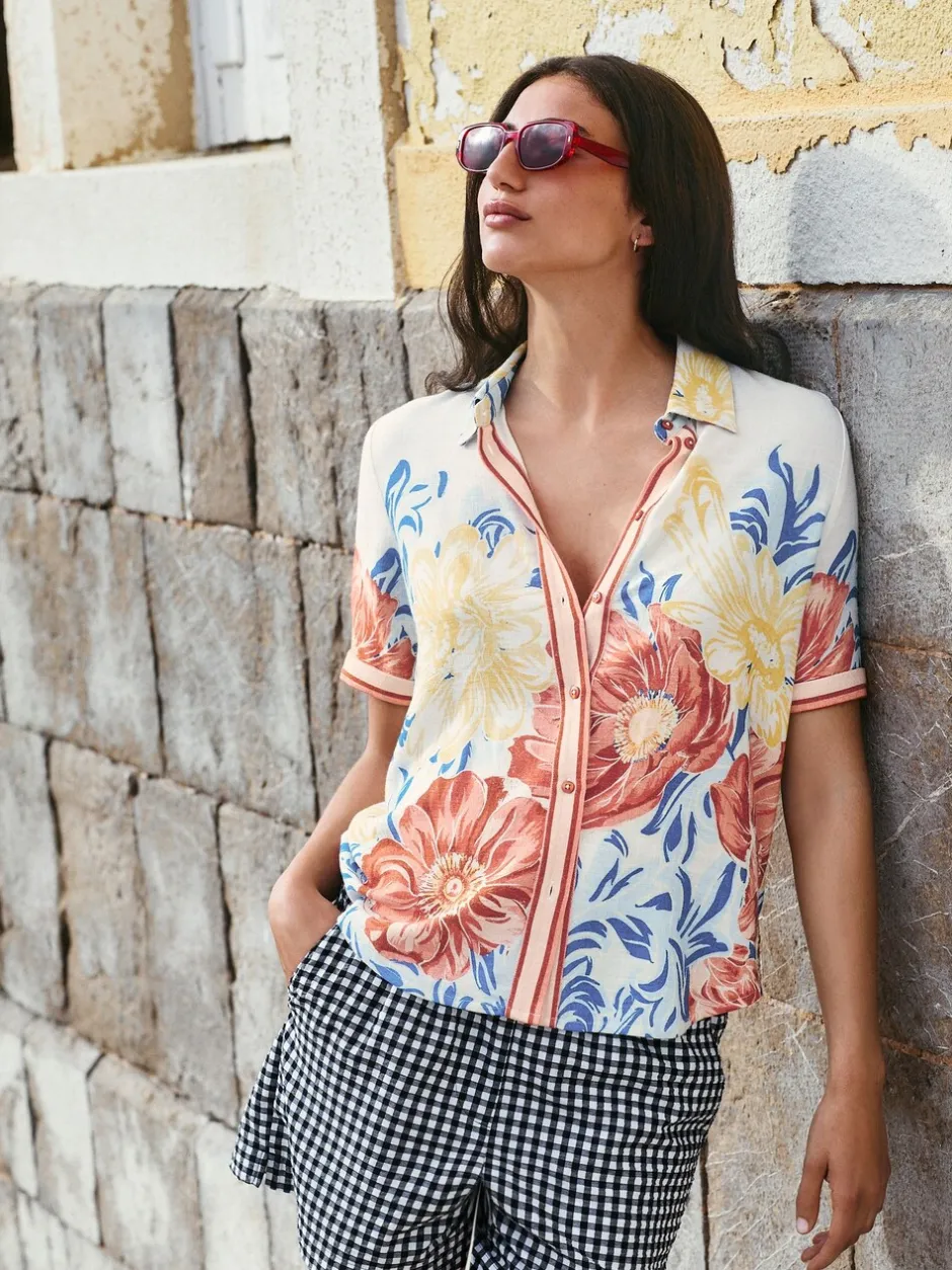 Shorts*Next Zwart/wit - Gingham shorts met elastische taille