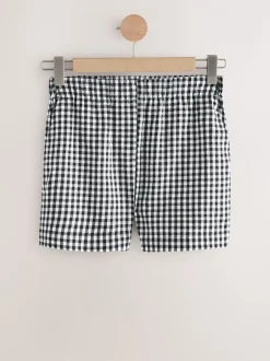 Shorts*Next Zwart/wit - Gingham shorts met elastische taille