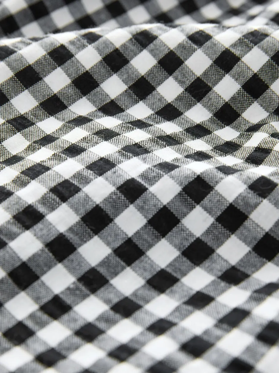 Shorts*Next Zwart/wit - Gingham shorts met elastische taille