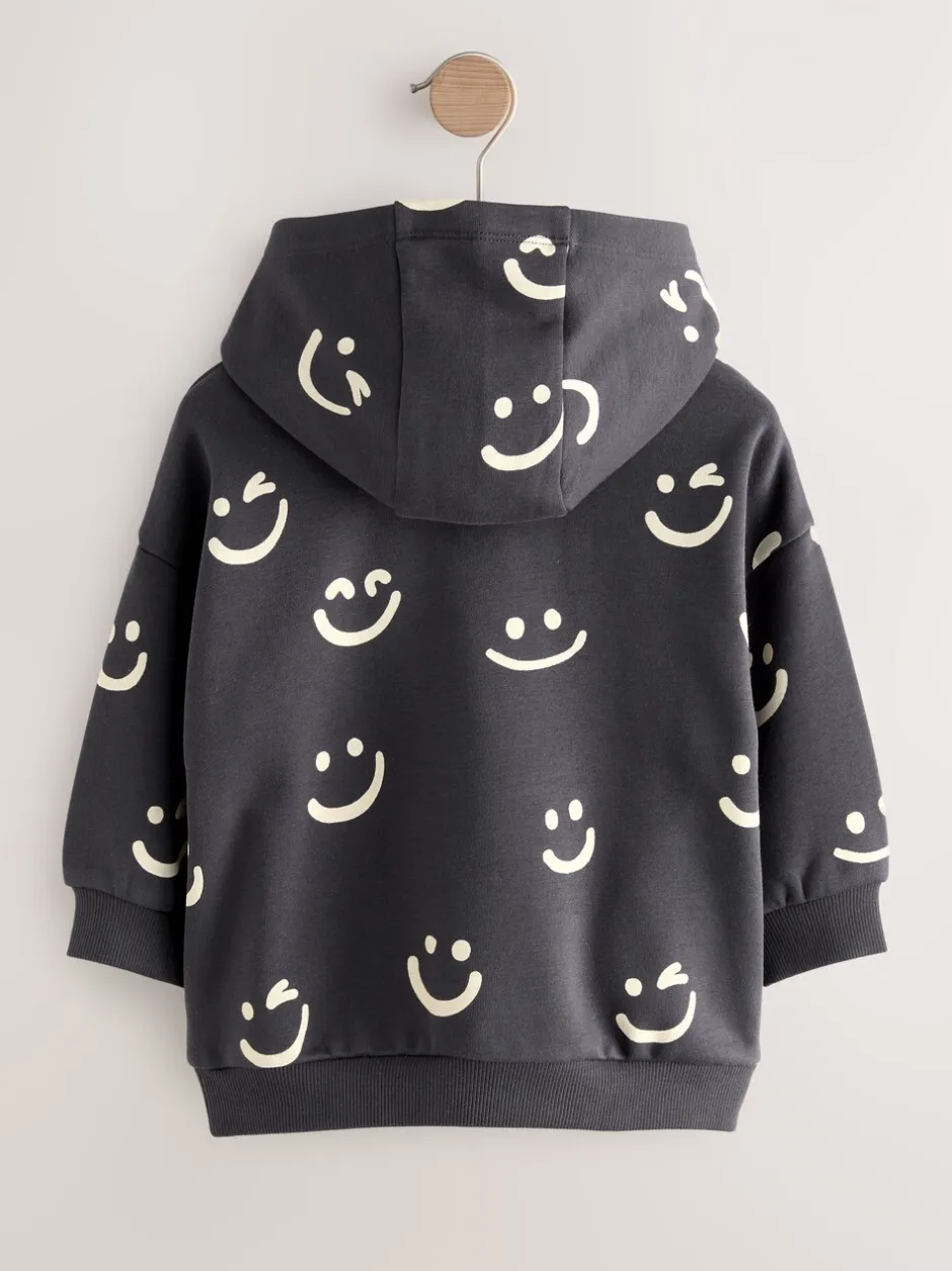 Sweaters En Hoody´S*Next Zwart/wit - Hoodie met lange mouwen en print (3mnd-7jr)