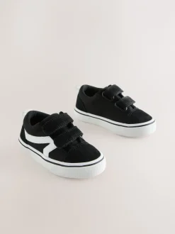 Sneakers|Next - Klittenbandsluiting Skate Trainers Zwart/wit