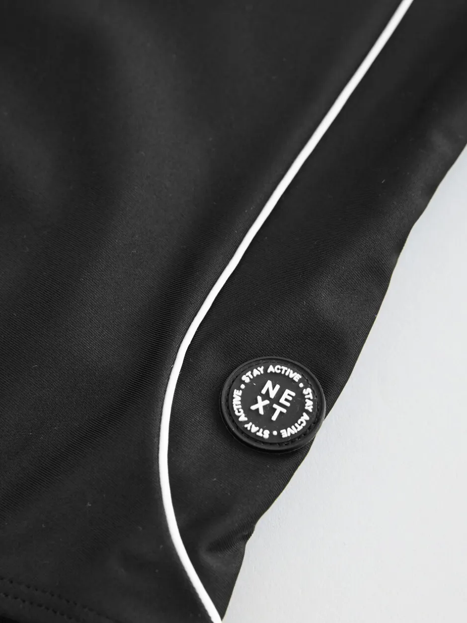 Badkleding|Next - Racerback Swimsuit (3-16yrs) Zwart/wit