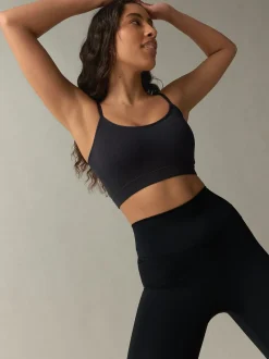 Beha's|self. - Seamless Rib Long Line Bralette 2 Pack Zwart/wit