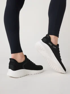 Sneakers*Skechers Zwart/wit - BOBS Sport Squad Chaos Slip In instapsneakers