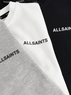 T-Shirts|Tops*smALLSAINTS Zwart/wit - Boys Logo Crew Relaxed T-Shirts 3 Pack