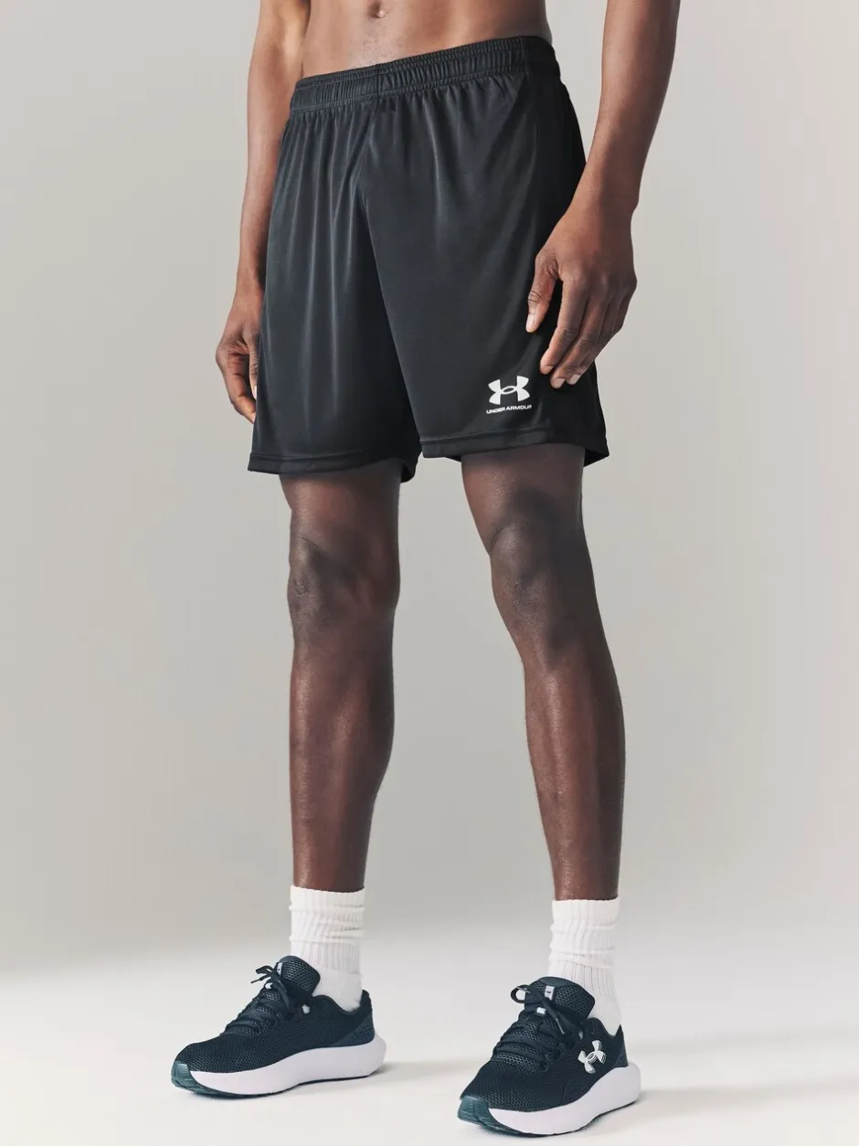Shorts|Under Armour - Challenger gebreide short Zwart/wit