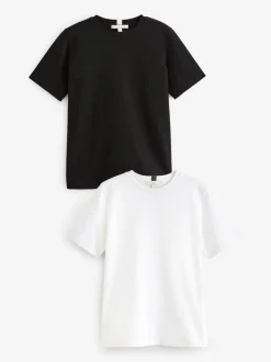 Tops En T-Shirts*Next - Verpakking van 2 dikke T-shirts met korte mouwen Zwart/wit
