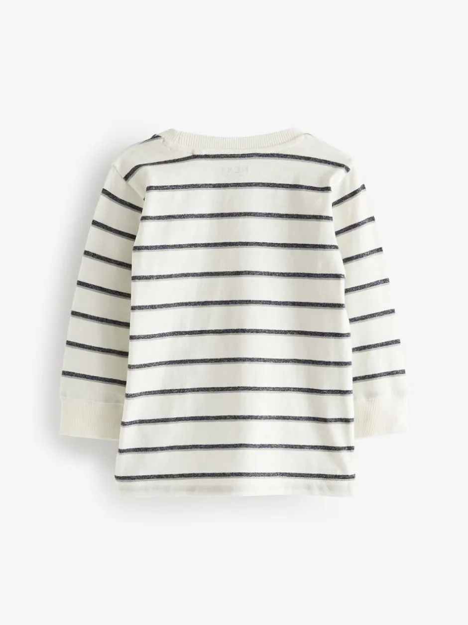 Tops|T-Shirts*Next - Verpakking van 5 effen T-shirts met lange mouwen (3 mnd-7 jr) Zwart/wit