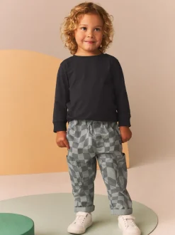 Tops|T-Shirts*Next - Verpakking van 5 effen T-shirts met lange mouwen (3 mnd-7 jr) Zwart/wit