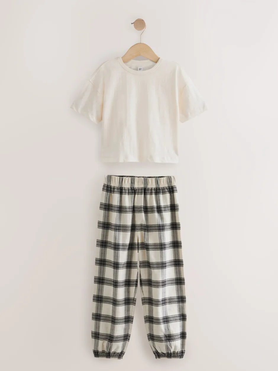Nachtkleding En Pyjama's|Pyjama's*Next Zwart/wit - Verpakking van 2 geweven geruite pyjama's (3-16 jr)