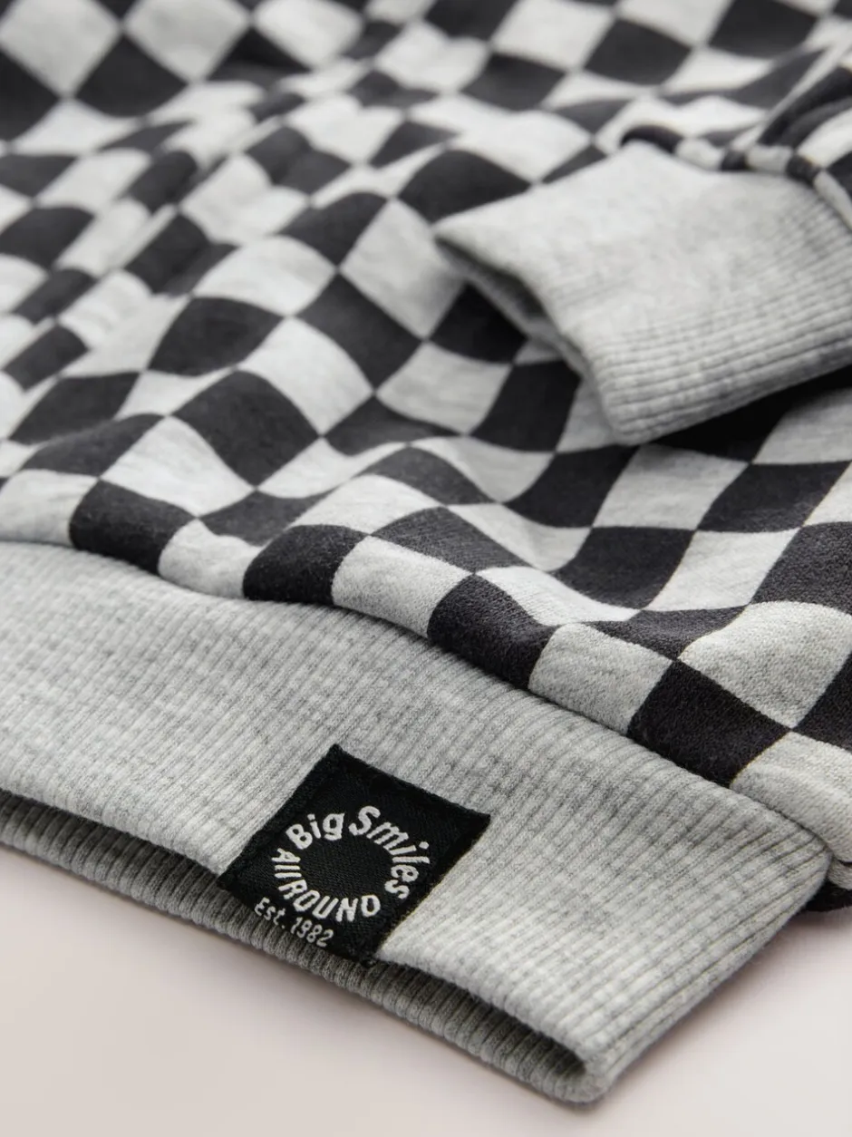 Sweaters En Hoody´S*Next Zwart-wit dambord - Hoodie met ritssluiting (3 mnd-7 jr)