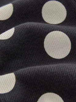 Broeken En Leggings|Next Zwart-wit gestippeld - Geribbelde flare legging (3 mnd-7 jr)