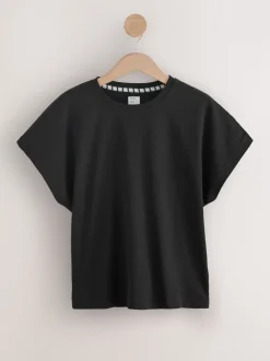 Pyjama's|Loungewear*Next - Short Sleeve Pyjamas 2 Pack Zwart/wit gestreept