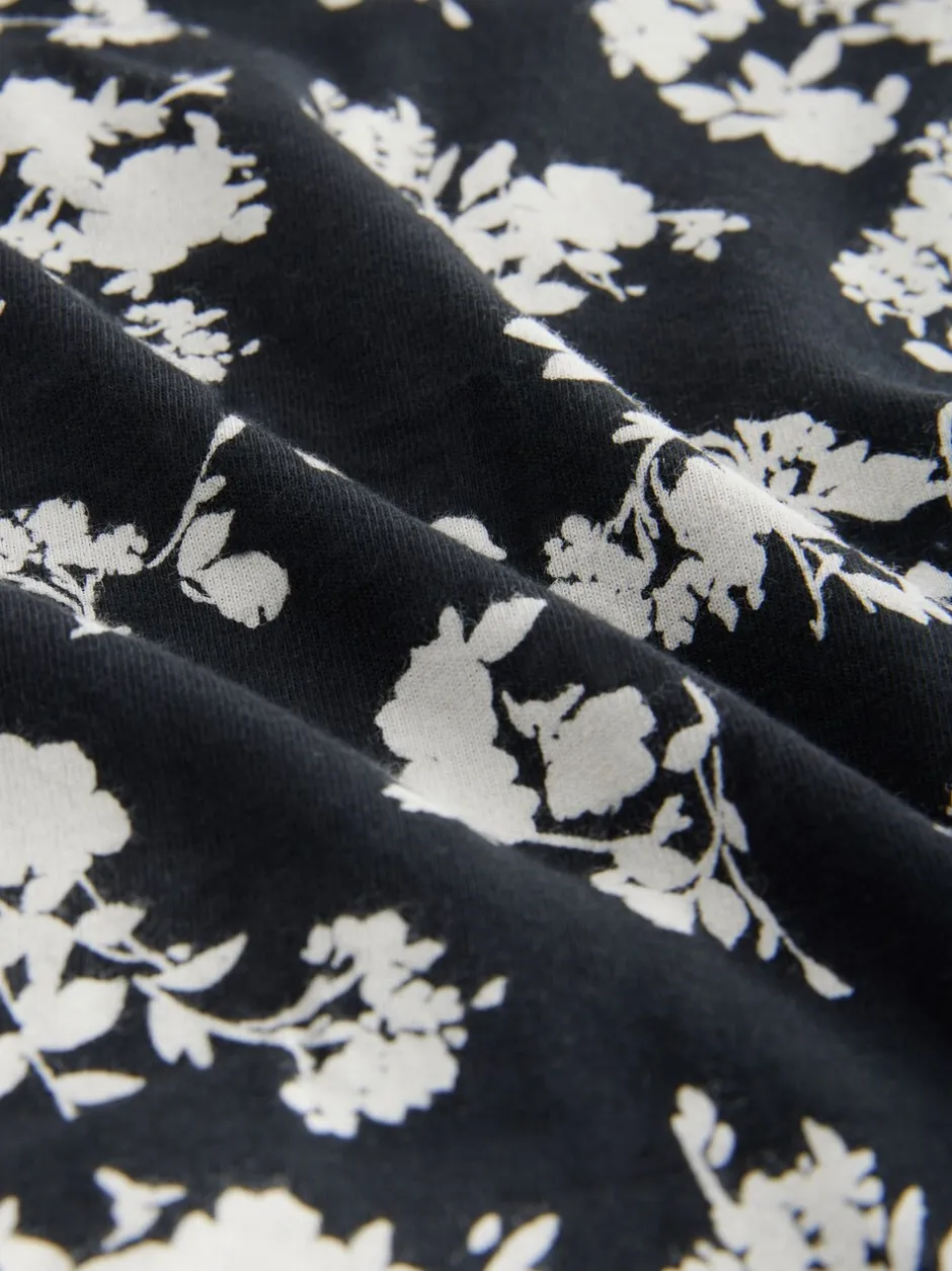Onderbroeken*Next Zwart/wit met bloemenprint - 4 Katoenen slipjes met logotailleband