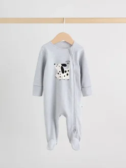 Multipacks|Babypakjes En Babypyjama's*Next Zwart-wit met hond - Verpakking van 3 babypyjama's met tweewegrits (0-2jr)