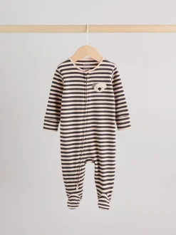 Multipacks|Babypakjes En Babypyjama's*Next Zwart-wit met hond - Verpakking van 3 babypyjama's met tweewegrits (0-2jr)