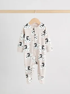 Multipacks|Babypakjes En Babypyjama's*Next Zwart-wit met hond - Verpakking van 3 babypyjama's met tweewegrits (0-2jr)