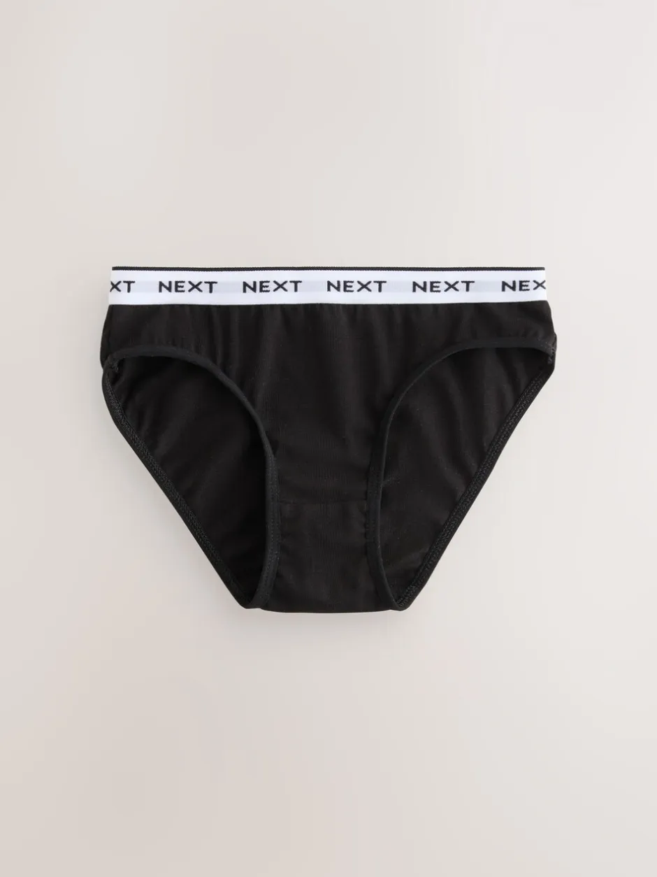 Alle Ondergoed*Next - Verpakking van 10 bikinibroekjes (5-16 jr) Zwart/wit met print