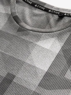 Sportkleding|Next Zwart-wit mono - Active Gym training T-shirt met print