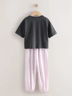Nachtkleding En Pyjama's|Pyjama's*Next - Verpakking van 3 pyjama's met joggingbroek (3 - 16 jr) Zwart-wit pandaprint