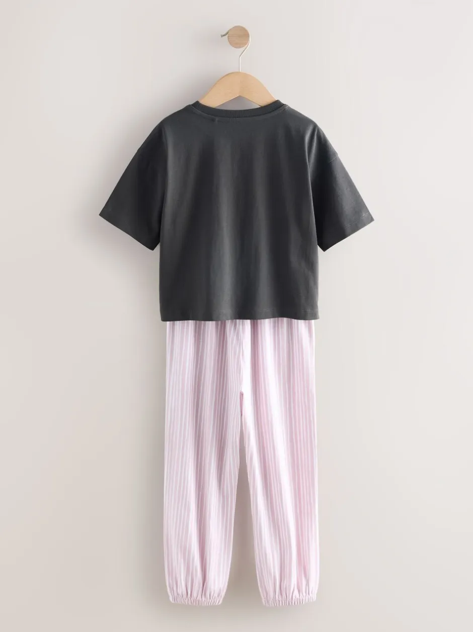 Nachtkleding En Pyjama's|Pyjama's*Next - Verpakking van 3 pyjama's met joggingbroek (3 - 16 jr) Zwart-wit pandaprint