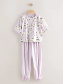 Nachtkleding En Pyjama's|Pyjama's*Next - Verpakking van 3 pyjama's met joggingbroek (3 - 16 jr) Zwart-wit pandaprint