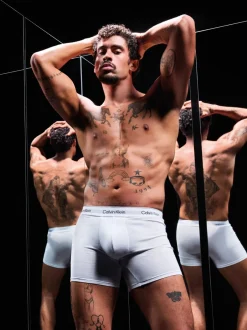 Ondergoed|Ondergoed|Calvin Klein - Icon Cotton Stretch Boxer Briefs 3 Pack Zwart/wit/grijs