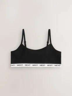Alle Ondergoed*Next - Set van 7 crop tops met bandjes (5 - 16 jr) Zwart/wit/grijs