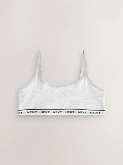Alle Ondergoed*Next - Set van 7 crop tops met bandjes (5 - 16 jr) Zwart/wit/grijs