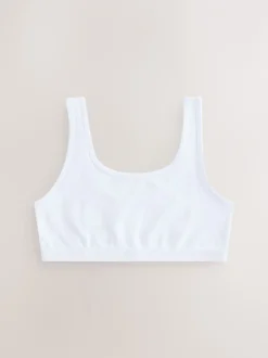 Alle Ondergoed|Next Zwart/wit/grijs - Set van 3 crop tops met diepe ronde hals (5 - 16 jr)