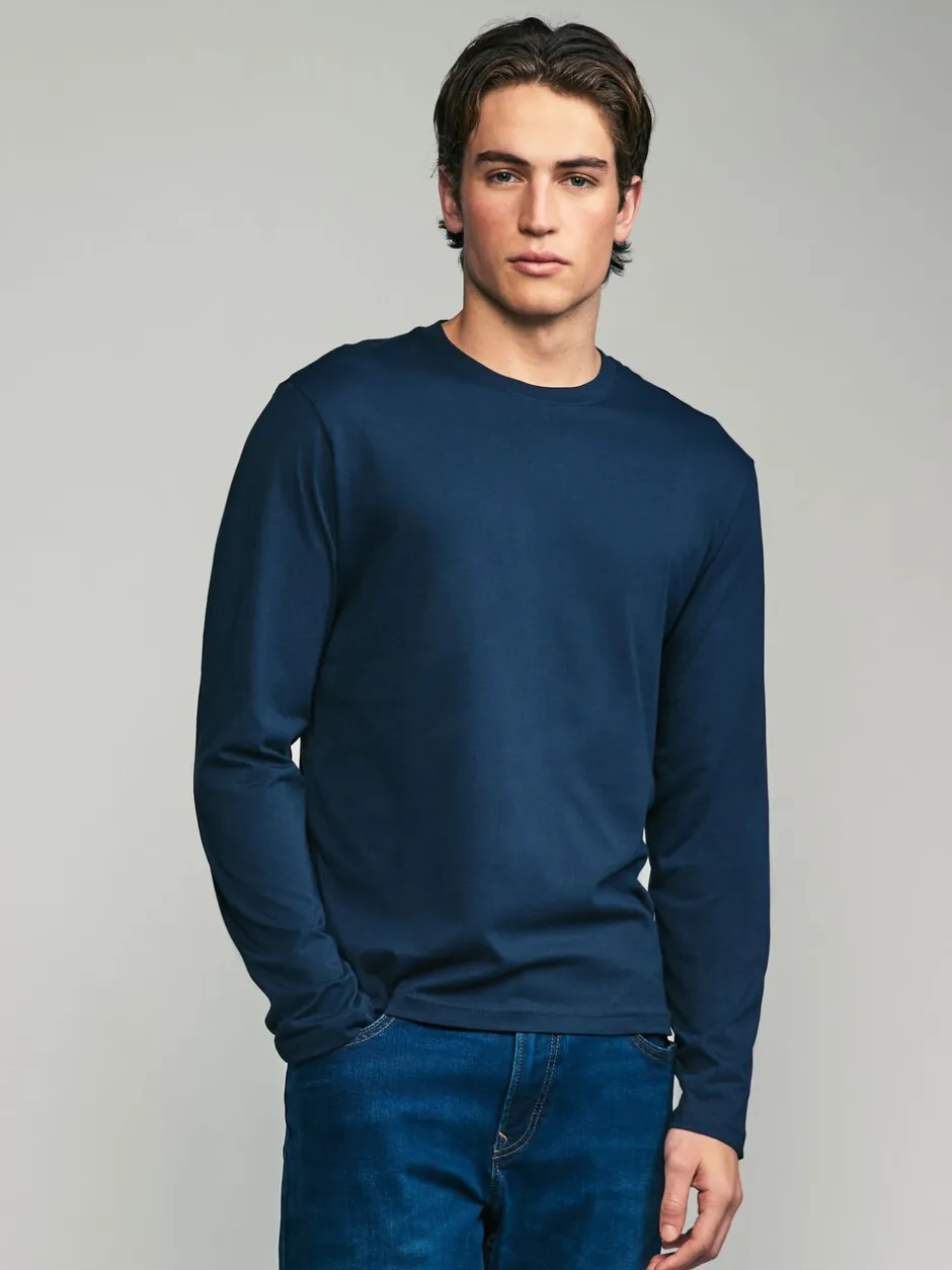 T-Shirts En Hemden|Next Zwart/Wit/Grijs/Blauw - Slim Fit - verpakking van 5 regular-fit T-shirts met lange mouwen van 100% katoen