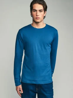 T-Shirts En Hemden|Next Zwart/Wit/Grijs/Blauw - Slim Fit - verpakking van 5 regular-fit T-shirts met lange mouwen van 100% katoen