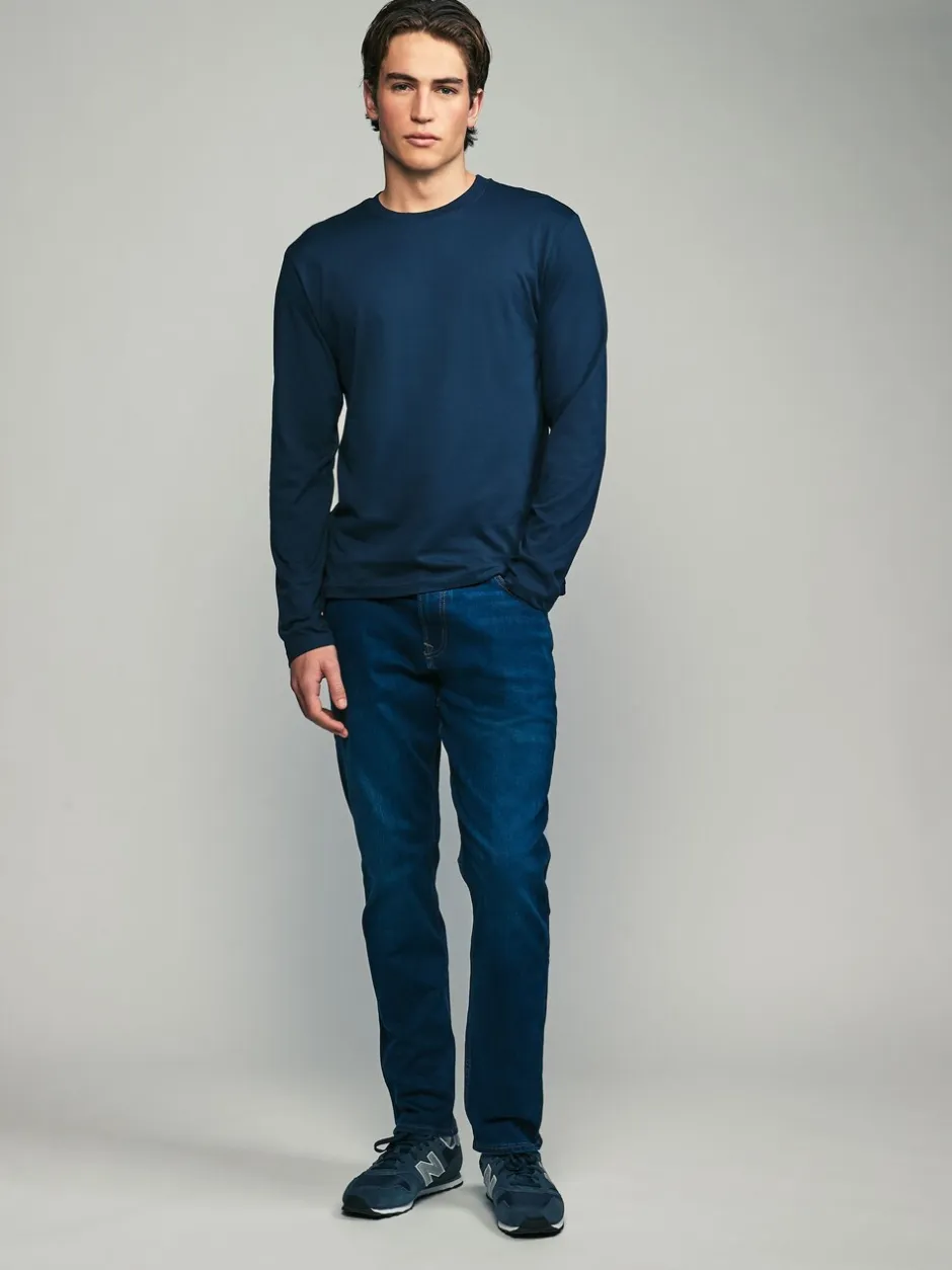 T-Shirts En Hemden|Next Zwart/Wit/Grijs/Blauw - Slim Fit - verpakking van 5 regular-fit T-shirts met lange mouwen van 100% katoen