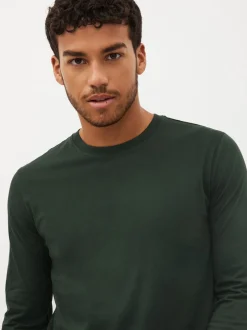 T-Shirts En Hemden*Next - Normale Pasvorm - verpakking van 5 regular-fit T-shirts met lange mouwen van 100% katoen Zwart/wit/marineblauw/groen/bordeauxrood
