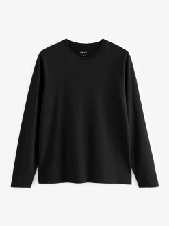 T-Shirts En Hemden*Next - Normale Pasvorm - verpakking van 5 regular-fit T-shirts met lange mouwen van 100% katoen Zwart/wit/marineblauw/groen/bordeauxrood