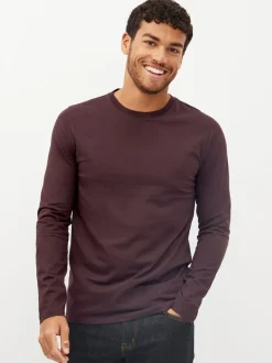 T-Shirts En Hemden*Next - Normale Pasvorm - verpakking van 5 regular-fit T-shirts met lange mouwen van 100% katoen Zwart/wit/marineblauw/groen/bordeauxrood