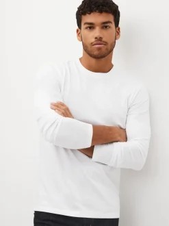 T-Shirts En Hemden*Next - Normale Pasvorm - verpakking van 5 regular-fit T-shirts met lange mouwen van 100% katoen Zwart/wit/marineblauw/groen/bordeauxrood