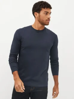 T-Shirts En Hemden*Next - Normale Pasvorm - verpakking van 5 regular-fit T-shirts met lange mouwen van 100% katoen Zwart/wit/marineblauw/groen/bordeauxrood