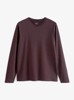 T-Shirts En Hemden*Next - Normale Pasvorm - verpakking van 5 regular-fit T-shirts met lange mouwen van 100% katoen Zwart/wit/marineblauw/groen/bordeauxrood