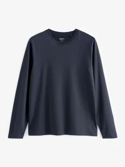 T-Shirts En Hemden*Next - Normale Pasvorm - verpakking van 5 regular-fit T-shirts met lange mouwen van 100% katoen Zwart/wit/marineblauw/groen/bordeauxrood