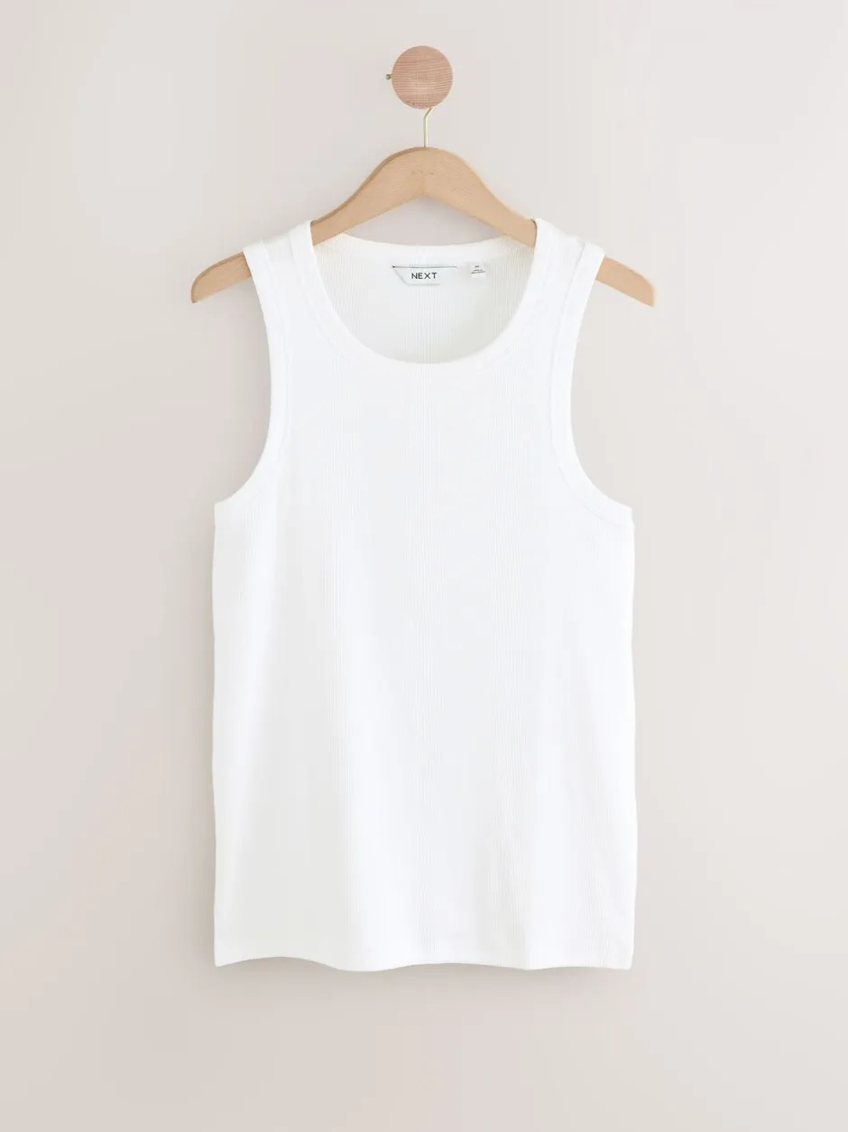 T-Shirts En Hemden*Next Zwart/wit/naturel/marineblauw - 4 Stuks slim-fit - Tricot hemdje