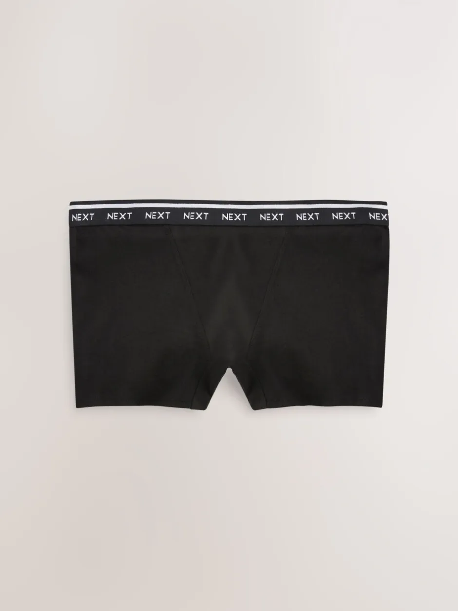 Onderbroeken|Next - 4 Katoenen slipjes met logotailleband Zwart/wit/nude