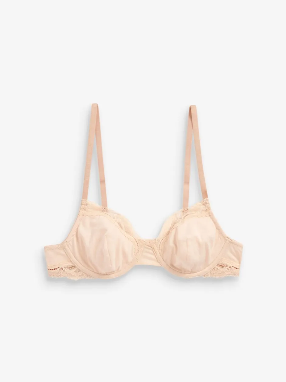 Beha's|Next Zwart/wit/pastelroze huidskleur - Katoenmix ultiem comfort beha's verpakking van 3